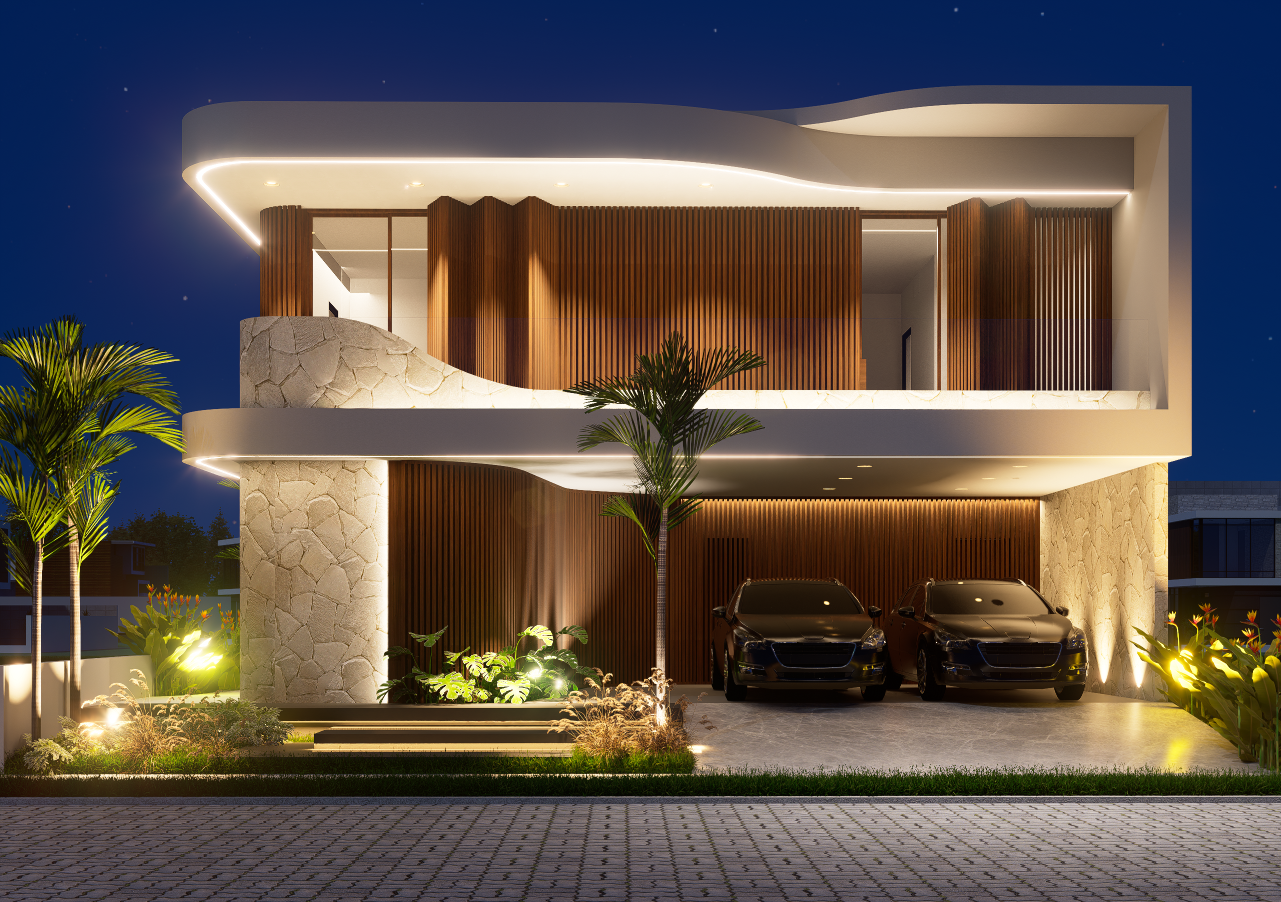 Swell House — render lateral